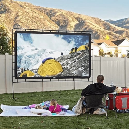 🔥 60% DE RÉDUCTION ! ✨ Écran Projection Portable Extérieur - Pliable et Réglable, Qualité 4K, Soirée Cinéma en Plein Air 🎬🌌 - Image 2