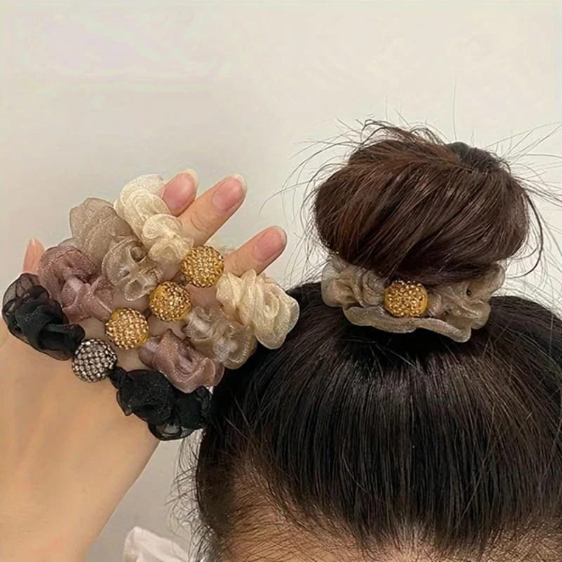 📢✨🆘Acheter 1 cheval droit obtenez un ensemble de 5 anneaux de cheveux!   🌸Serre - tête vintage en perles artificielles🫧 - Image 6