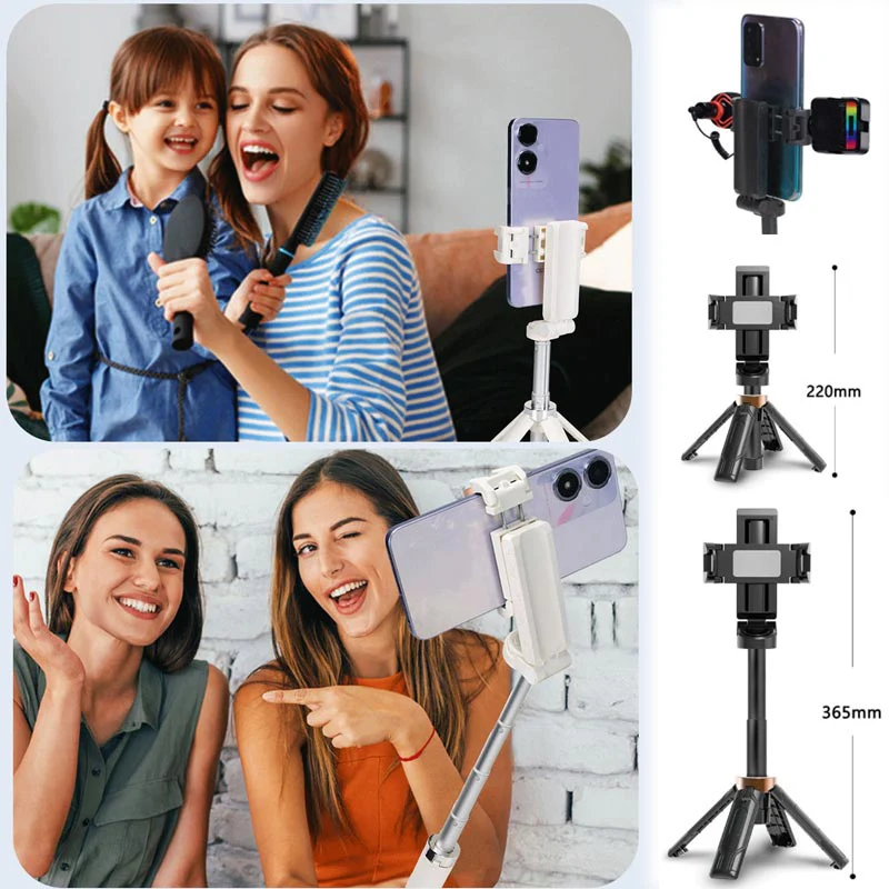 💖⏳Bâton de selfie Bluetooth pliable de poche avec trépied intégré💖 - Image 2