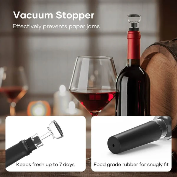📢📢50 % de réduction !! ⏰ Set d'ouvre-bouteilles électriques – Puissant, Une touche automatique & Rechargeable USB 🔋 - Image 4