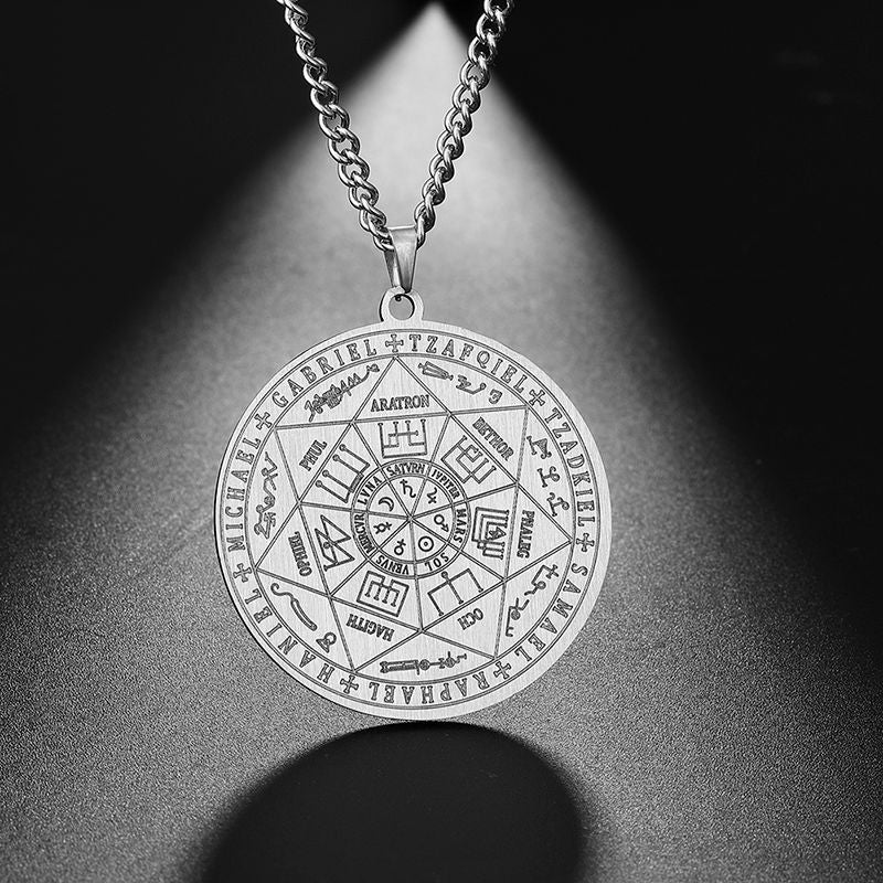 📢📢50 % DE RÉDUCTION !!! ✨Collier pendentif médaillon aux sept archanges - Image 3