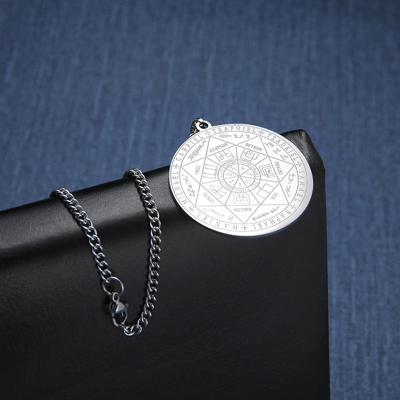 📢📢50 % DE RÉDUCTION !!! ✨Collier pendentif médaillon aux sept archanges - Image 4