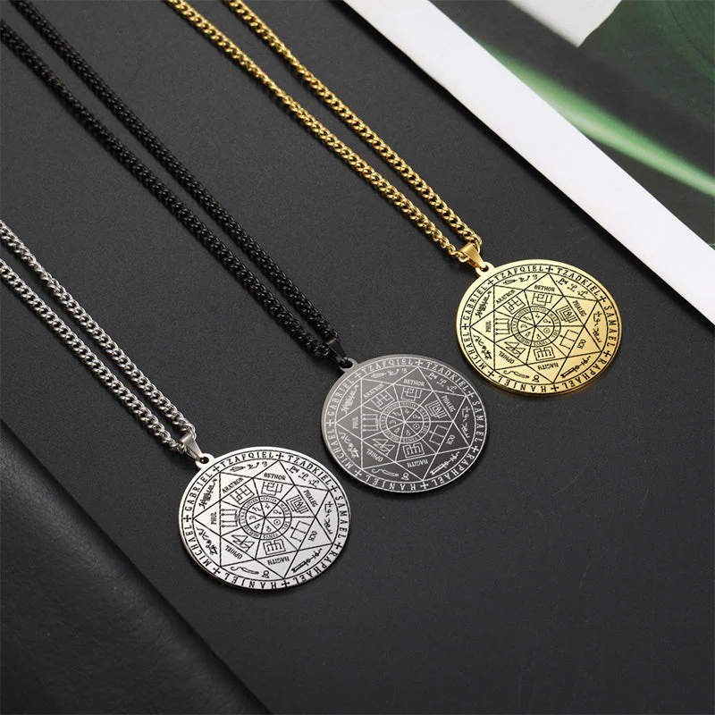 📢📢50 % DE RÉDUCTION !!! ✨Collier pendentif médaillon aux sept archanges - Image 7