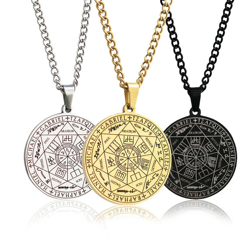 📢📢50 % DE RÉDUCTION !!! ✨Collier pendentif médaillon aux sept archanges - Image 9
