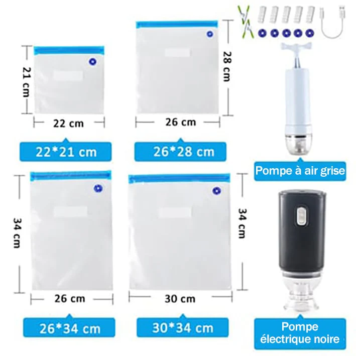 ⌛⌛⌛Nouveautés à -50% : Dernières 3 heures !🚀🚀Ensemble de sacs de mise sous vide - Image 10