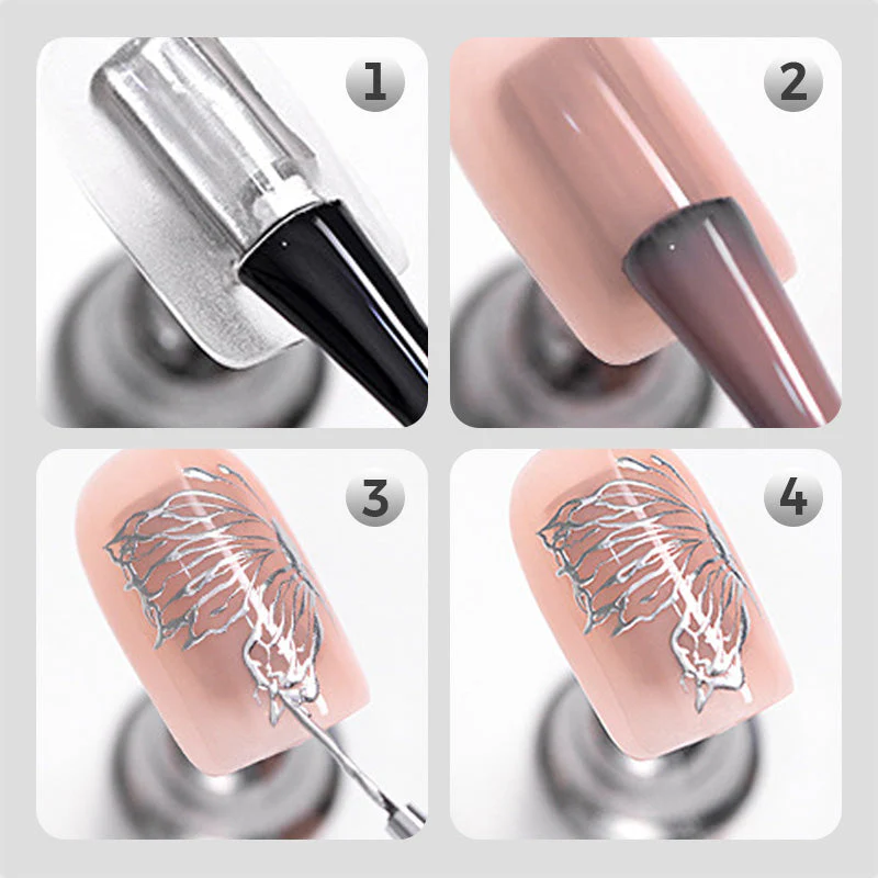 🔥 Acheter 2 Obtenez 3 Gratuit 💅 Gel d'ongles chromé miroir liquide argent dans la boîte - Image 8
