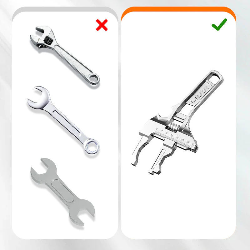 🔥 43% DE RÉDUCTION Limité ! ✨ Clé à Évier Réversible - Ouverture 6-68mm, Design Anti-Dérapant, Usage Professionnel et Domestique 🔧⚡ - Image 3