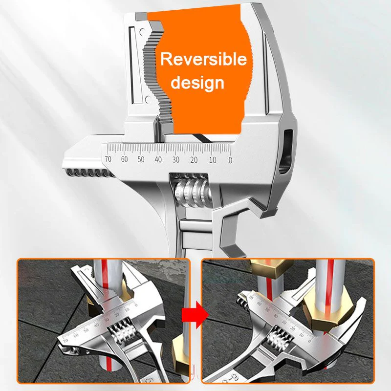 🔥 43% DE RÉDUCTION Limité ! ✨ Clé à Évier Réversible - Ouverture 6-68mm, Design Anti-Dérapant, Usage Professionnel et Domestique 🔧⚡ - Image 7