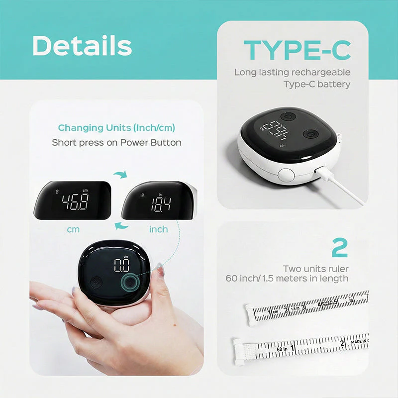 📢📢50 % de réduction !!⏰Ruban à mesurer Bluetooth intelligent avec synchronisation par application - Image 6