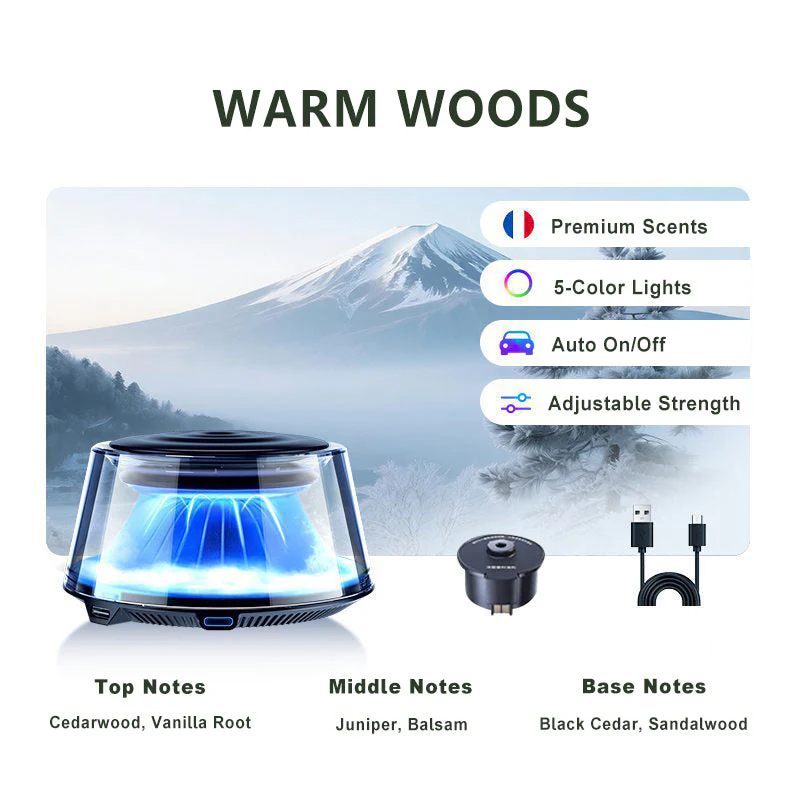 ☁️Diffuseur de voiture Cloud Mist 2025 - Marche/arrêt automatique avec batterie USB-C de 30 jours et 1 recharge = 1 an de fraîcheur - Image 10