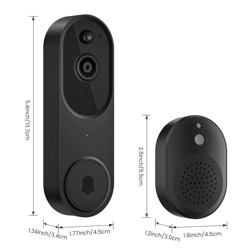 📢📢60 %  DE RÉDUCTION !! ⏰Sonnette et Carillon avec Vidéo HD sans Fil pour Maison Intelligente - Image 12