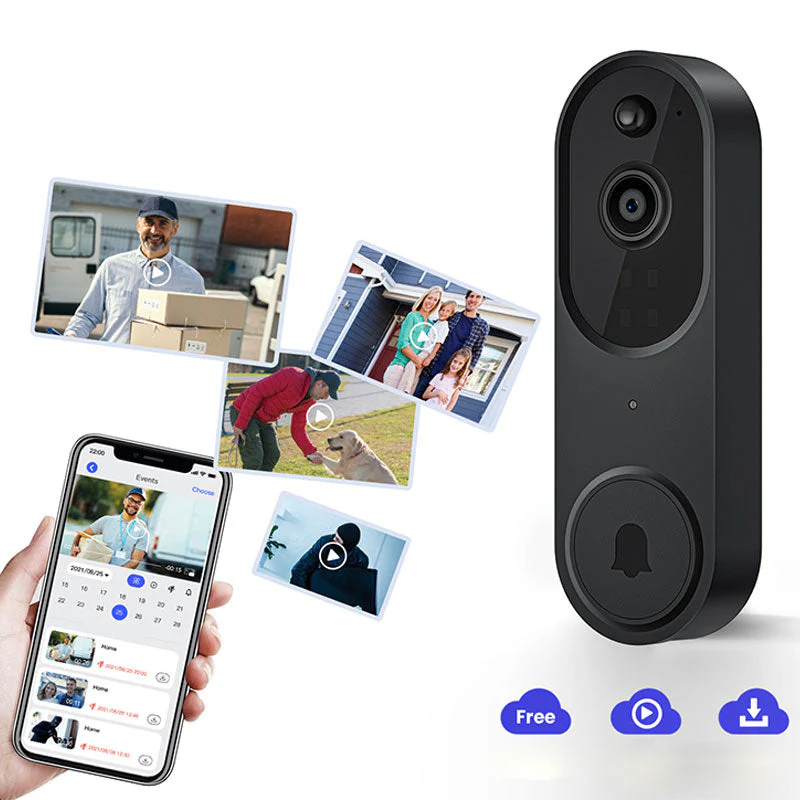 📢📢60 %  DE RÉDUCTION !! ⏰Sonnette et Carillon avec Vidéo HD sans Fil pour Maison Intelligente - Image 7