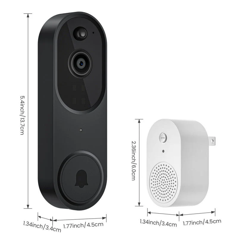 📢📢60 %  DE RÉDUCTION !! ⏰Sonnette et Carillon avec Vidéo HD sans Fil pour Maison Intelligente - Image 9