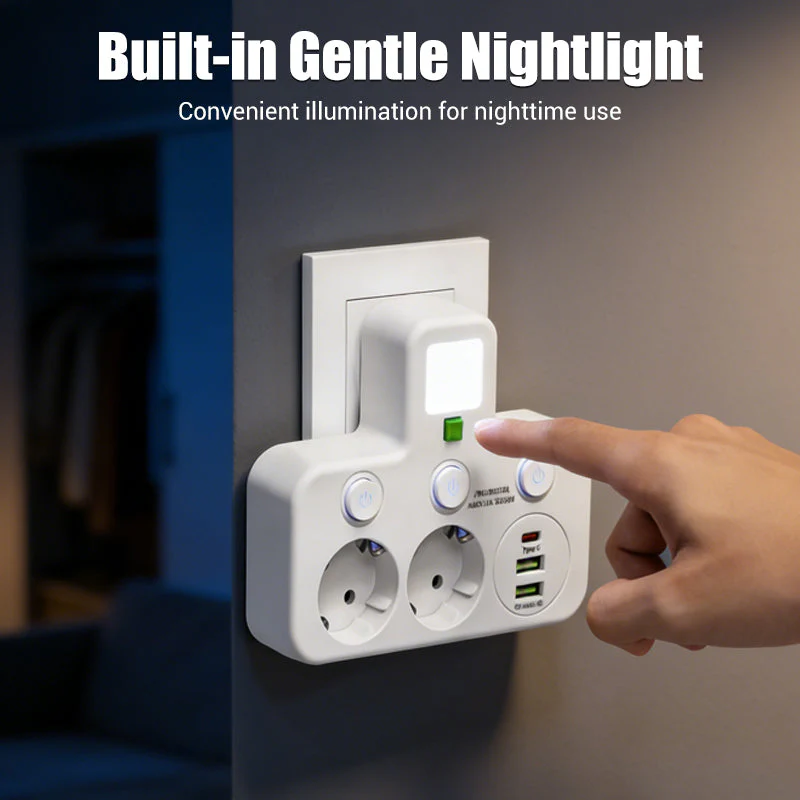 📢📢50 % de réduction !! ⏰Multiprise intelligente avec ports USB - Image 5