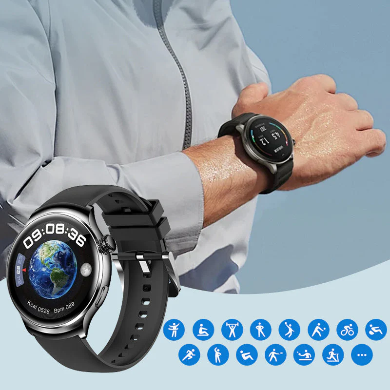 đ50% de rĂ©duction pour une durĂ©e limitĂ©eâMontre intelligente multifonctionnelle ronde pour le sport et la santĂ©