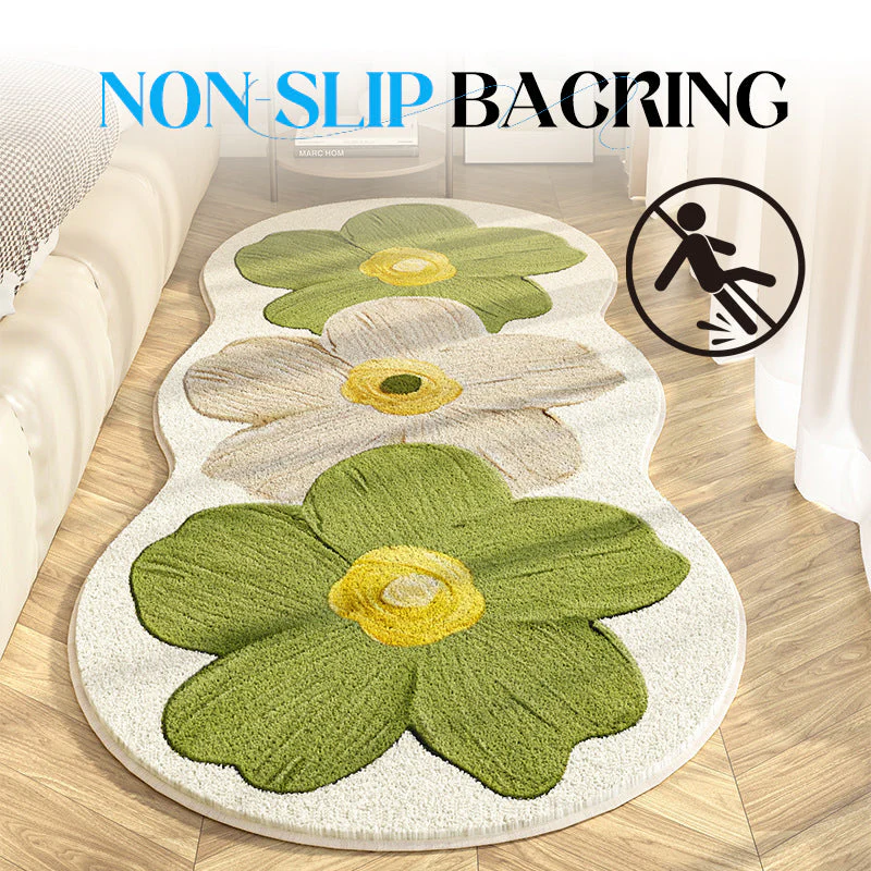 📢📢50 % DE RÉDUCTION !!🎅Tapis à motif floral irrégulier doux - Image 2