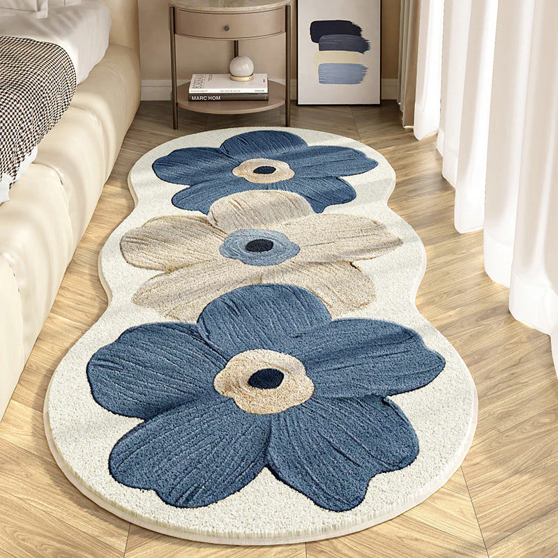 📢📢50 % DE RÉDUCTION !!🎅Tapis à motif floral irrégulier doux - Image 8