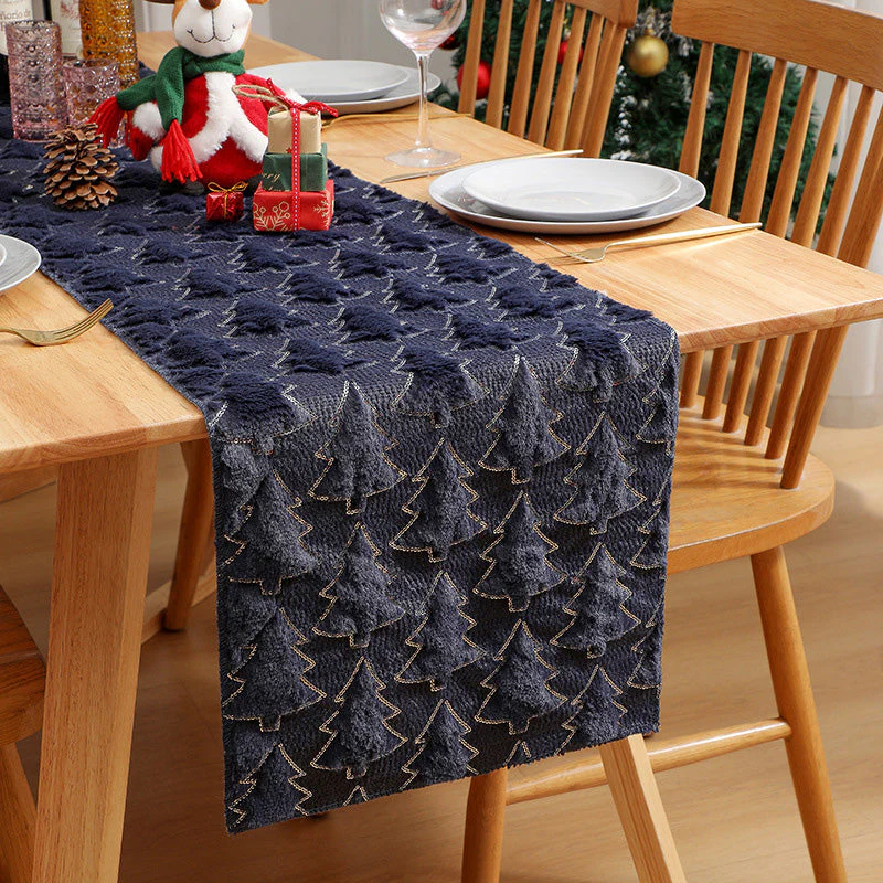 📢📢50% DE RÉDUCTION !!! 🎅Chemin de table en peluche douce en forme d'arbre de Noël - Image 7