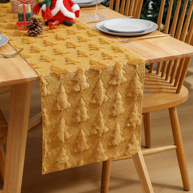 📢📢50% DE RÉDUCTION !!! 🎅Chemin de table en peluche douce en forme d'arbre de Noël - Image 8
