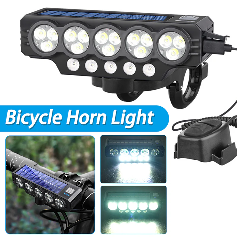 📢📢60 % de réduction !!!⏰Lampe solaire et rechargeable par USB pour vélo - Image 6