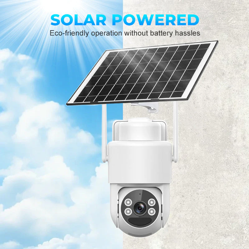 Caméra de sécurité sans fil à énergie solaire avec alarme - Image 3