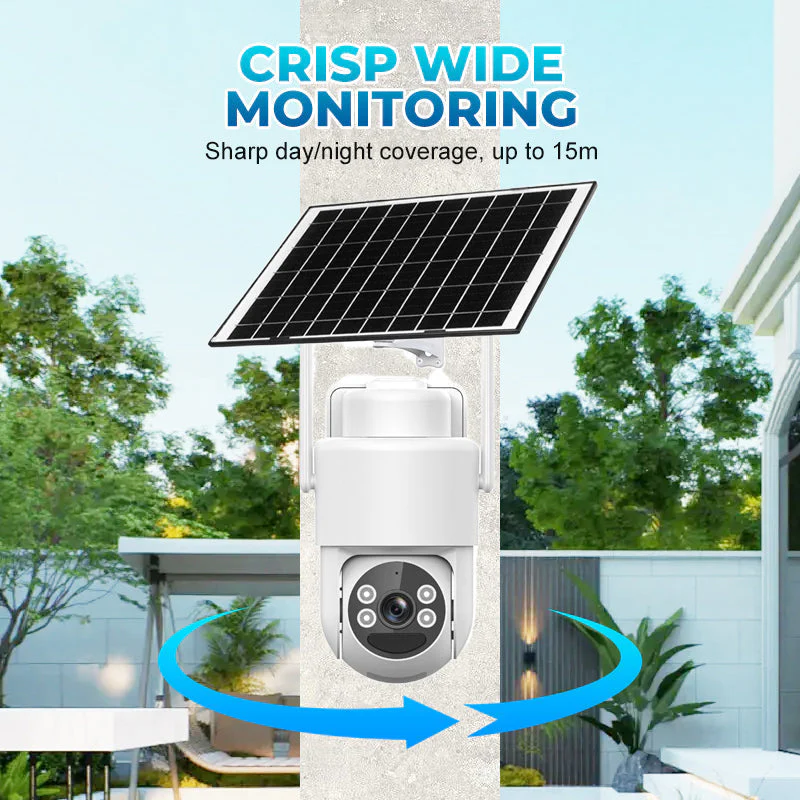 Caméra de sécurité sans fil à énergie solaire avec alarme - Image 5