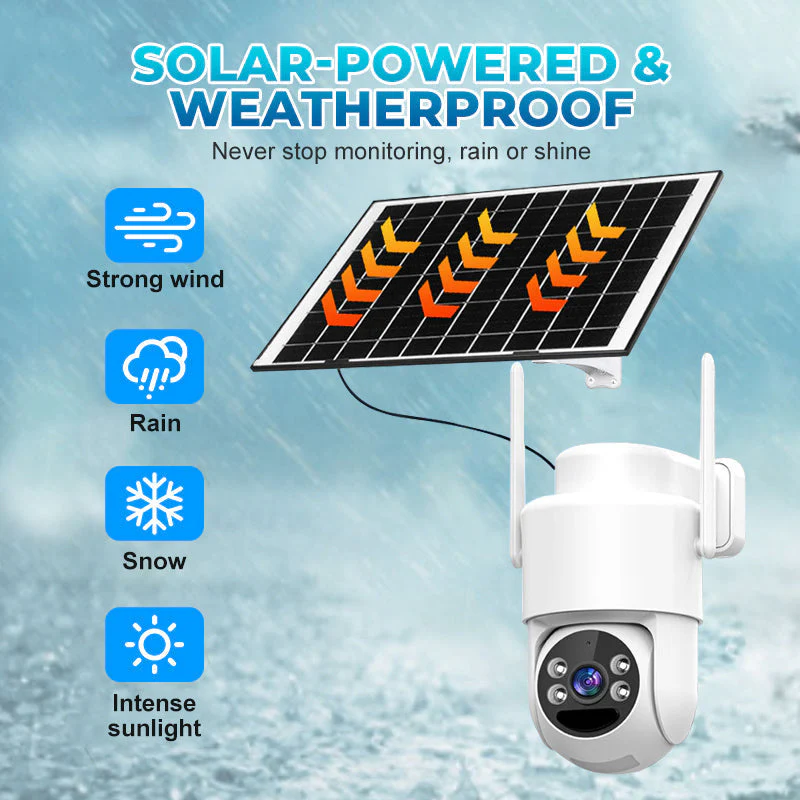 Caméra de sécurité sans fil à énergie solaire avec alarme - Image 7