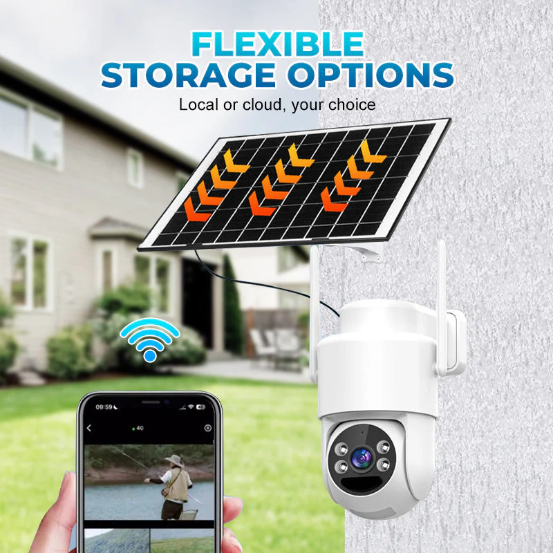 Caméra de sécurité sans fil à énergie solaire avec alarme - Image 8