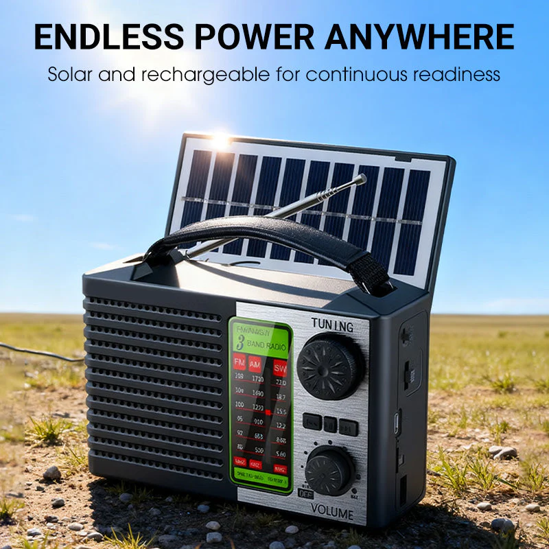 📢📢60 % DE RÉDUCTION !!! ✨Radio d'urgence à énergie solaire avec lampe torche - Image 4