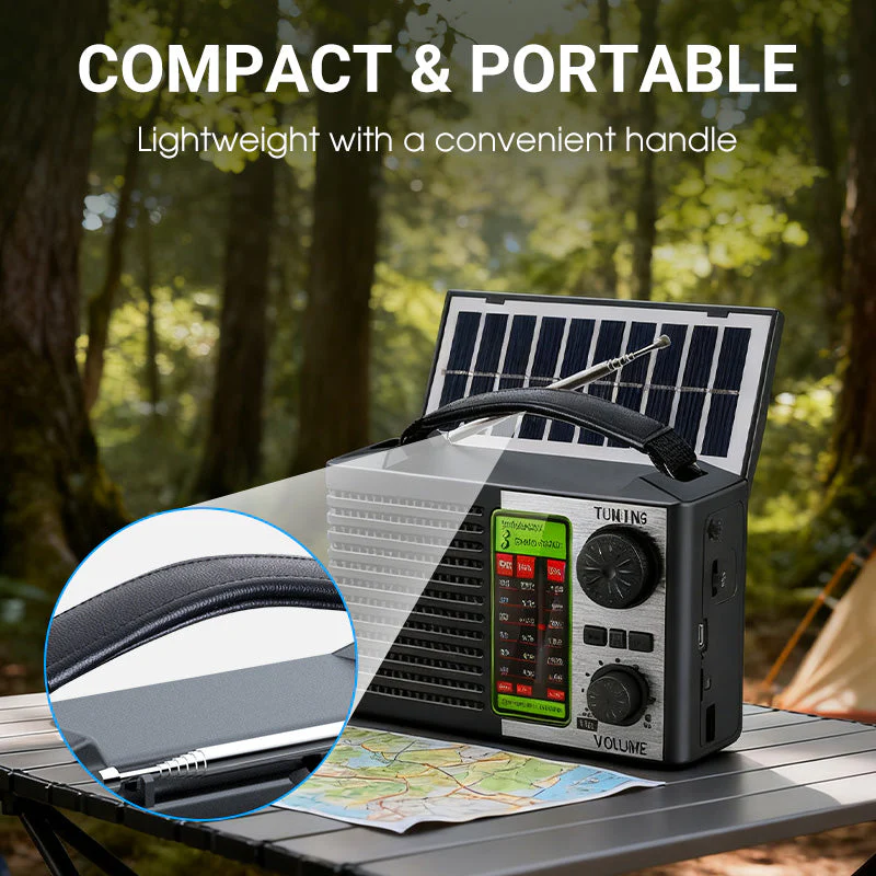 📢📢60 % DE RÉDUCTION !!! ✨Radio d'urgence à énergie solaire avec lampe torche - Image 6