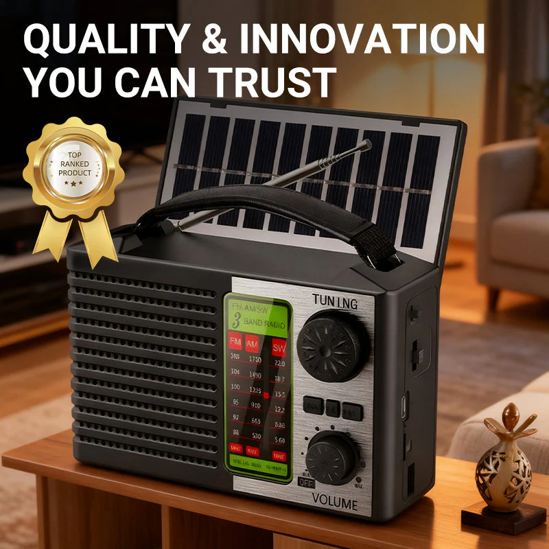 📢📢60 % DE RÉDUCTION !!! ✨Radio d'urgence à énergie solaire avec lampe torche - Image 7