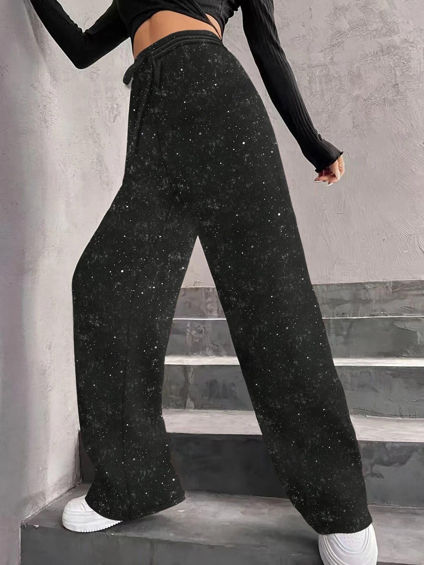 📢📢60 % de réduction !!! ✨👖Pantalon Large à Paillettes Femme💥Éclat de Fête & Confort Garanti ✨ - Image 7