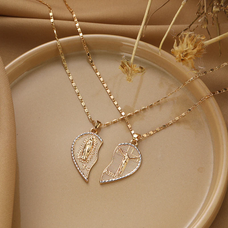 📢📢60 % de réduction !!!✨Collier dévotionnel cœur brisé pour couples - Image 5