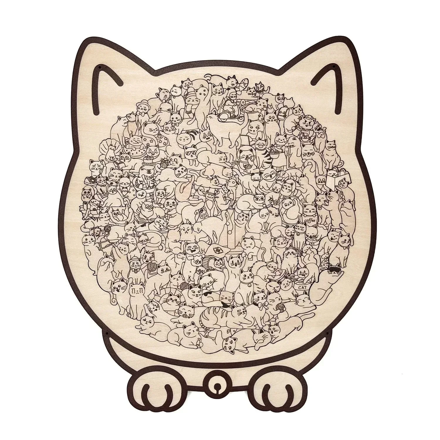 🎅Soldes de Noël 55 % de réduction🐱Puzzle en bois représentant un chat aux couleurs Morandi, 135 pièces🎁 - Image 9