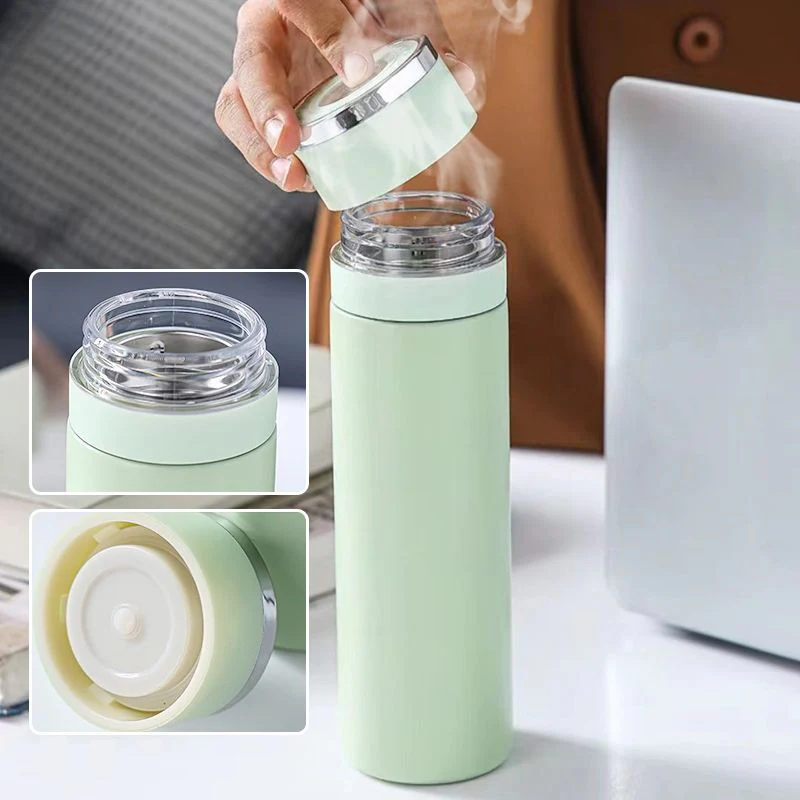 Joli cadeau * Tasse isotherme en acier inoxydable avec séparation thé-eau - Image 4