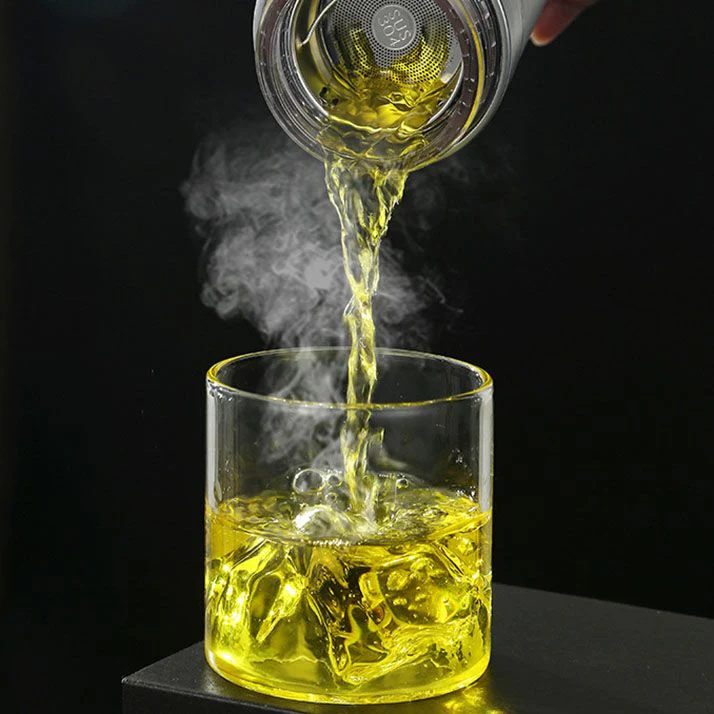 Joli cadeau * Tasse isotherme en acier inoxydable avec séparation thé-eau - Image 5