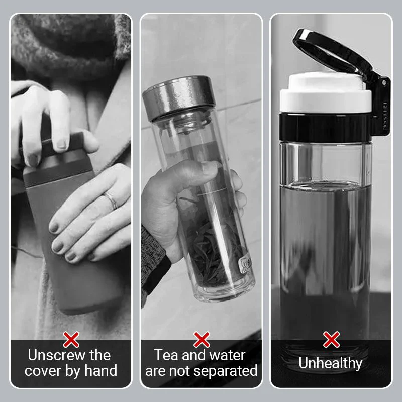 Joli cadeau * Tasse isotherme en acier inoxydable avec séparation thé-eau - Image 6