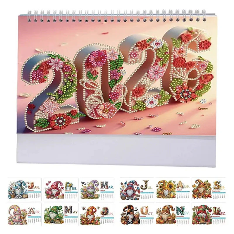 📢📢50% DE RÉDUCTION !!! 🎅Calendrier de bureau 2026 à poser Peinture diamant DIY - Image 3