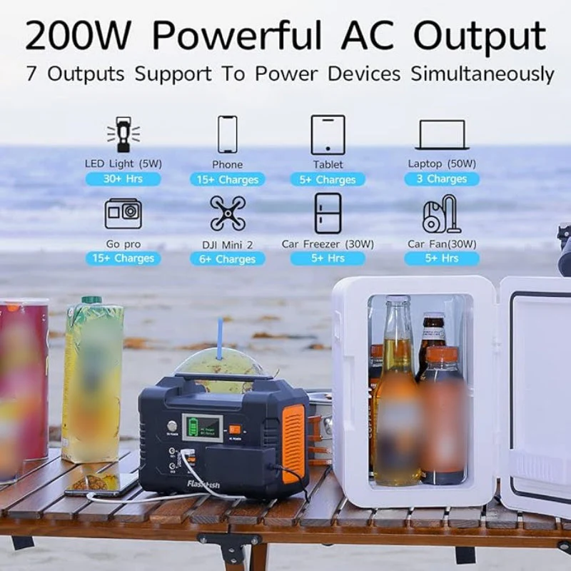 💥🏆🔋Offres à moitié prix🔋Station d'alimentation portable 200 W avec écran - Image 2