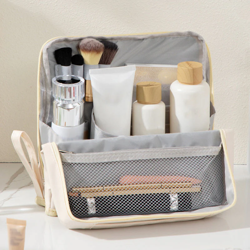 📢📢50 % de réduction !! ⏰Trousse à cosmétiques élégante à compartiments – Style minimaliste, rangement intelligent et ultra-pratique ✨ - Image 3
