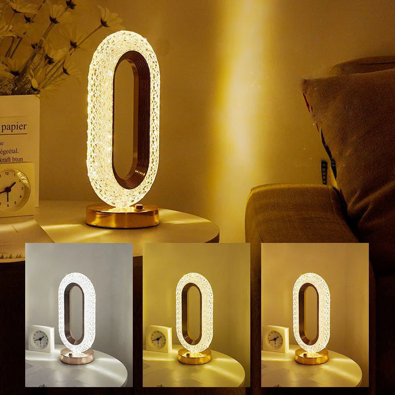 📢📢50% DE RÉDUCTION !!! 🎅Ensemble élégant de veilleuses rechargeables tactiles pour chevet📍Design à facettes de diamant📍 - Image 2