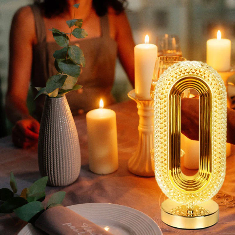 📢📢50% DE RÉDUCTION !!! 🎅Ensemble élégant de veilleuses rechargeables tactiles pour chevet📍Design à facettes de diamant📍 - Image 3
