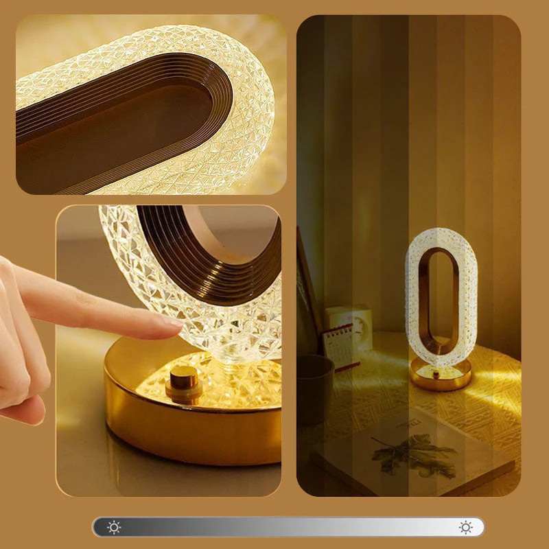 📢📢50% DE RÉDUCTION !!! 🎅Ensemble élégant de veilleuses rechargeables tactiles pour chevet📍Design à facettes de diamant📍 - Image 4