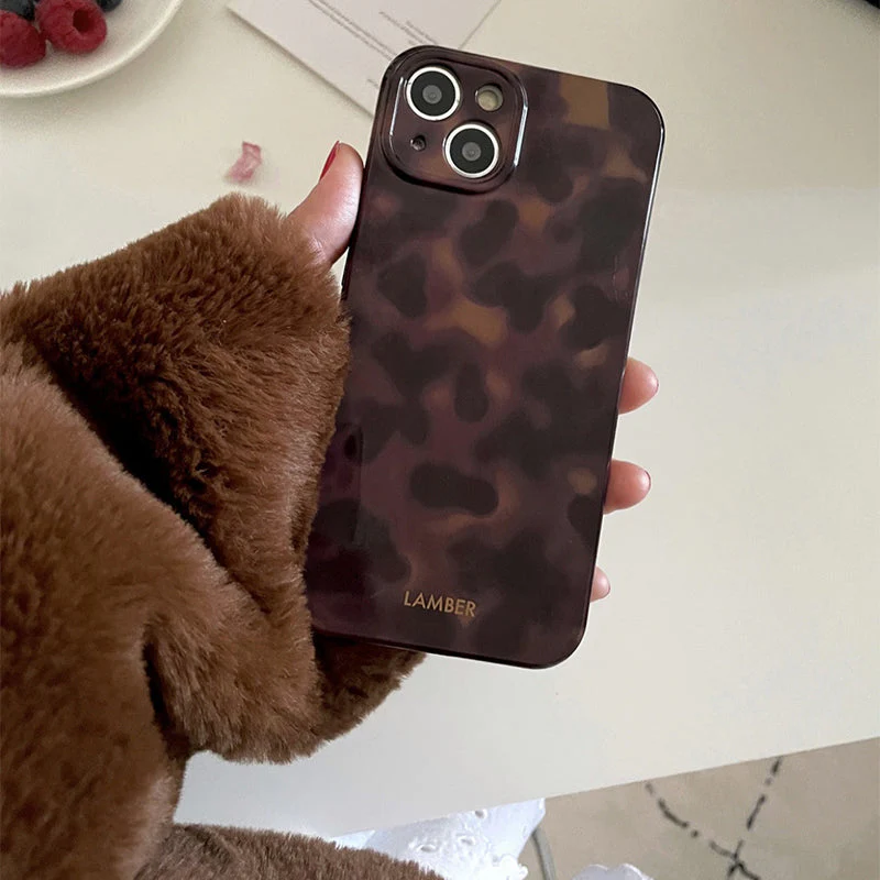 Stylish Brown Leopard Print Phone Case for iPhone - Image 5
