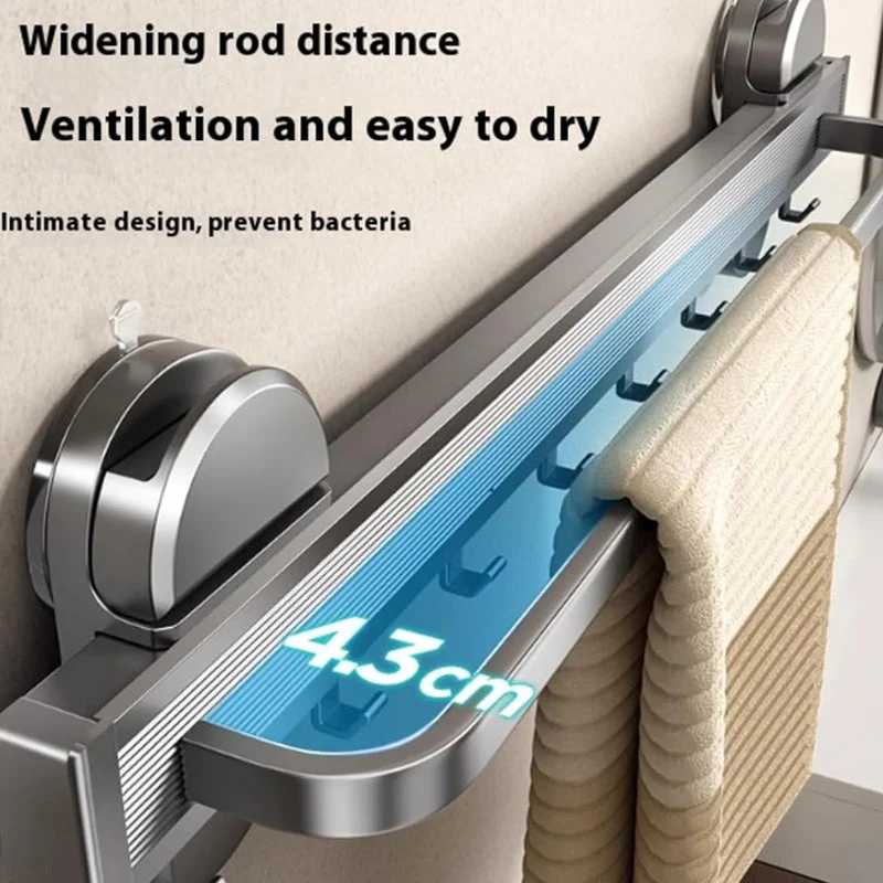 Suction Cup Telescopic Punch-Free Towel Shelf - Image 3