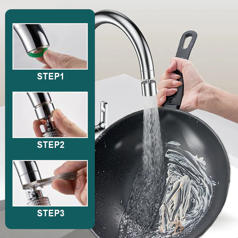 🚰✨ Robinet pivotant à 360° avec fonction 2 en 1 et gazéificateur d'eau potable – Des robinets précis pour une cuisine flexible et durable ! 🌱💧 - Image 8