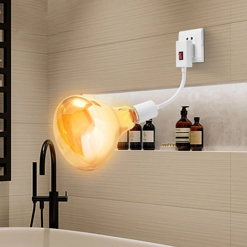 📢📢 Vente flash⚡ : se termine dans 3 heures ! ⏰⏰Douille de lampe de salle de bain haute puissance avec interrupteur - Image 3