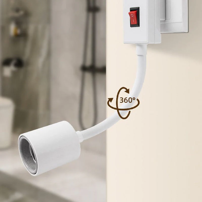 📢📢 Vente flash⚡ : se termine dans 3 heures ! ⏰⏰Douille de lampe de salle de bain haute puissance avec interrupteur - Image 4