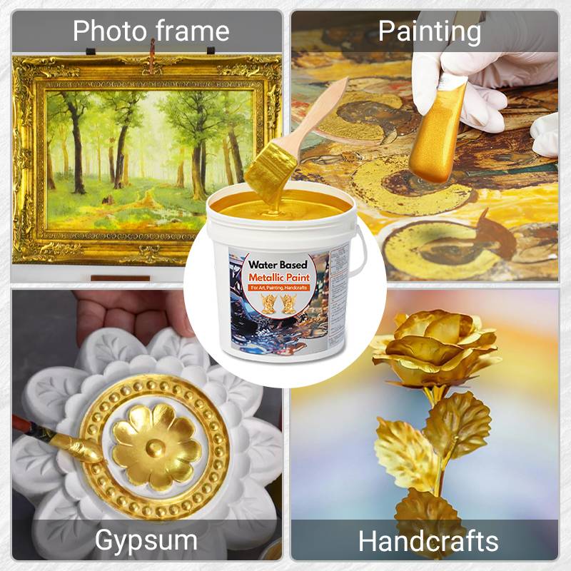 Art, peinture, artisanat peinture en feuille d'or à base d'eau - Image 2
