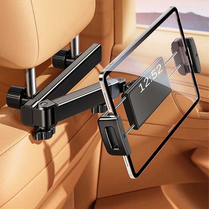 📢📢50 % de réduction !! ⏰ Support de Tablette pour Appuie-Tête de Voiture – Triple Axe, Rotation 360° & Compatible 4,7–12,9 Pouces - Image 2